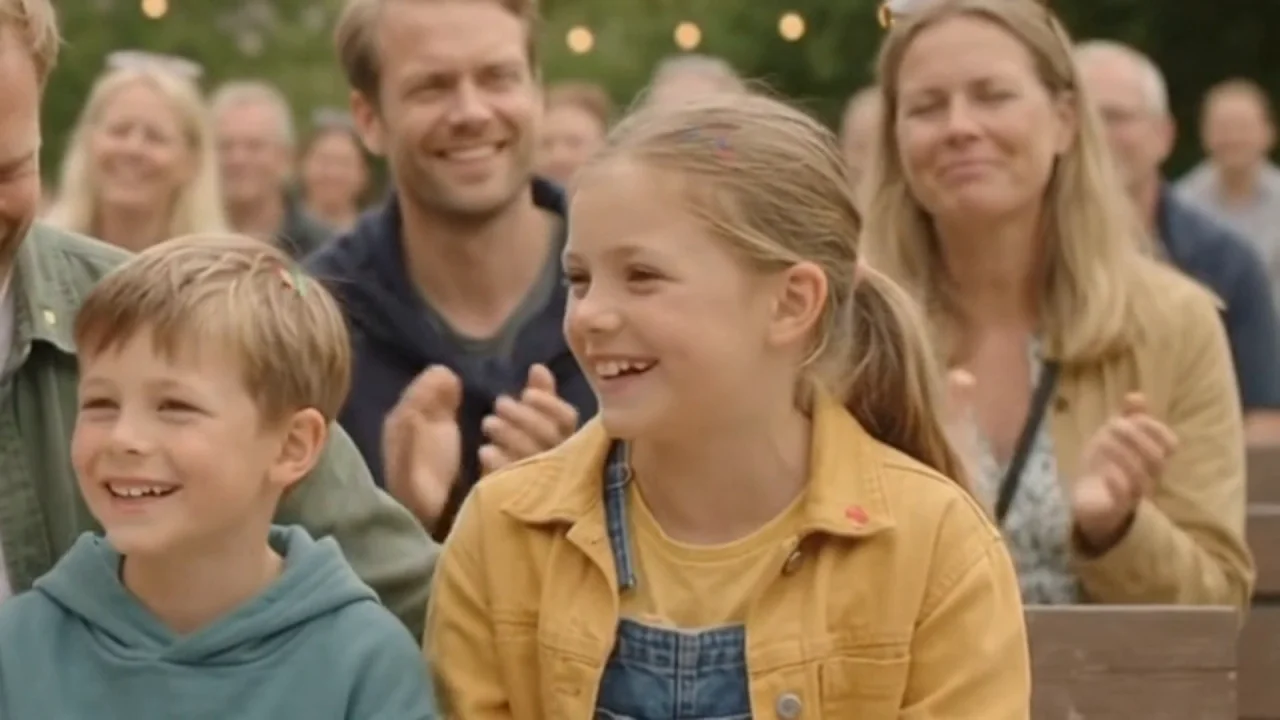 Præsentationsfilm med to glade børn i Jesperhus-universet